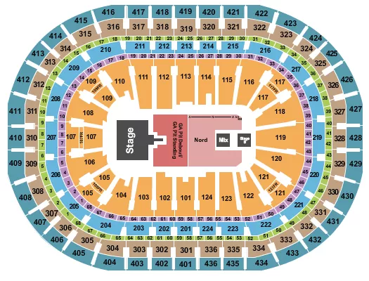 seating chart for Centre Bell - Keith Urban - eventticketscenter.com