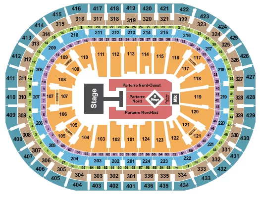 seating chart for Centre Bell - Kylie Minogue - eventticketscenter.com