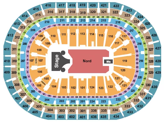 seating chart for Centre Bell - Missy Elliott - eventticketscenter.com
