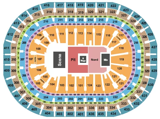 seating chart for Centre Bell - Nine Inch Nails - eventticketscenter.com