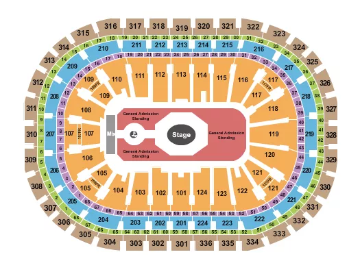 seating chart for Centre Bell - Tame Impala - eventticketscenter.com