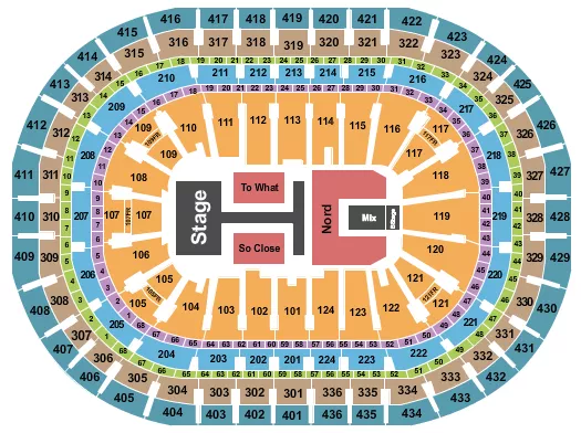 seating chart for Centre Bell - Tate McRae - eventticketscenter.com