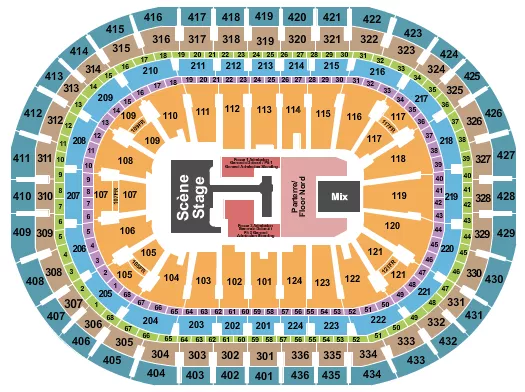 seating chart for Centre Bell - Teddy Swims - eventticketscenter.com