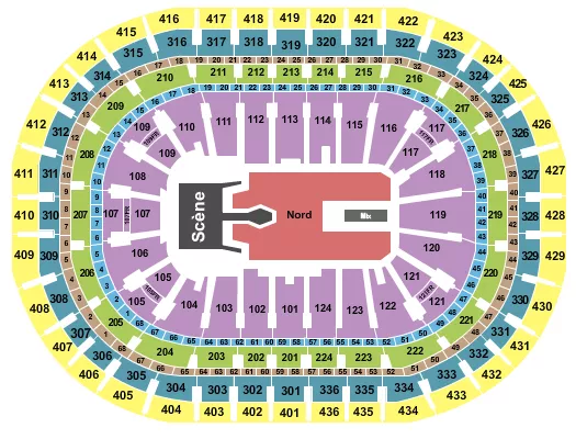 seating chart for Centre Bell - Tim McGraw - eventticketscenter.com