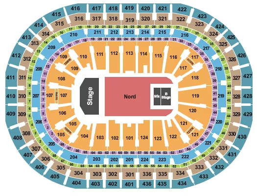 seating chart for Centre Bell - Tyler The Creator - eventticketscenter.com