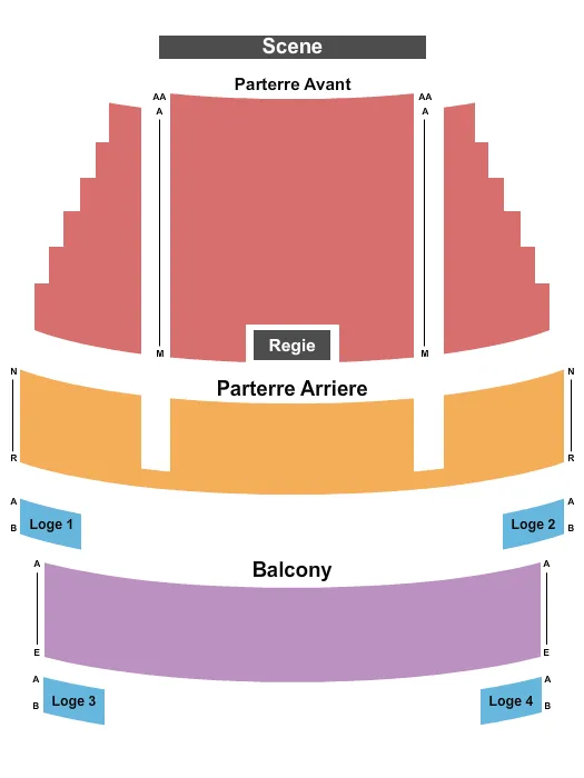 seating chart for Centre des arts Juliette-Lassonde - Half Moon Run - eventticketscenter.com