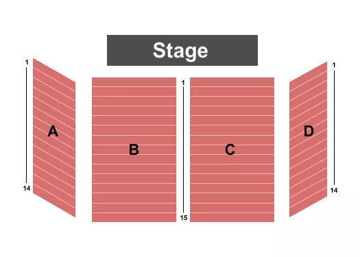 seating chart for Century Casino Cape Girardeau - End Stage - eventticketscenter.com