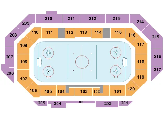 seating chart for Idaho Central Arena - Hockey - eventticketscenter.com