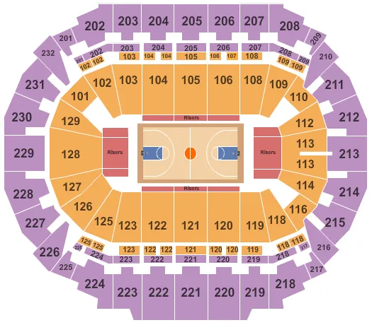 seating chart for CHI Health Center Omaha - Basketball - eventticketscenter.com
