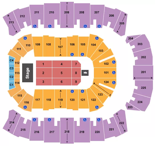 seating chart for Brookshire Grocery Arena - Comedy - eventticketscenter.com
