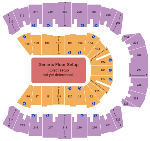 seating chart for Brookshire Grocery Arena - Generic Floor - eventticketscenter.com