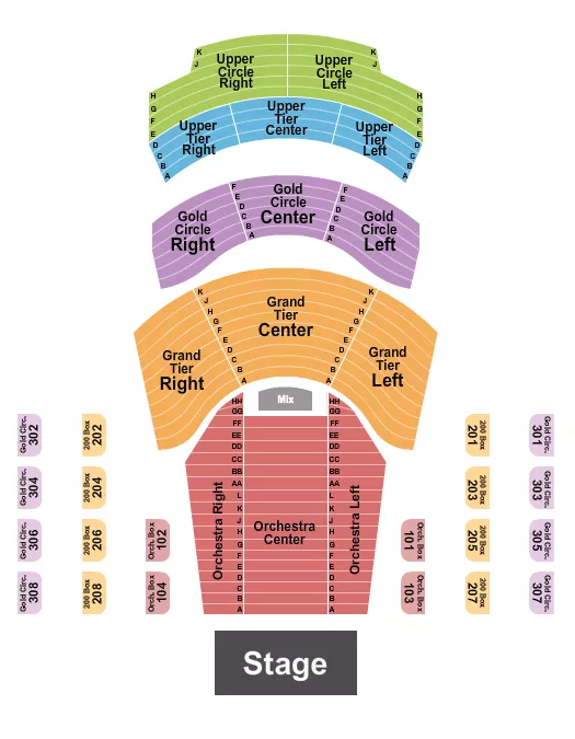 seating chart for Cerritos Center - Endstage LRC 2 - eventticketscenter.com