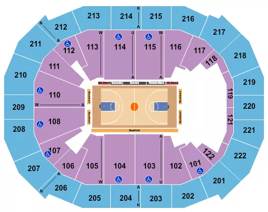 seating chart for Chaifetz Arena - Basketball - Globetrotters - eventticketscenter.com