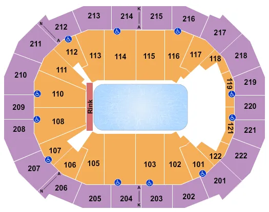 seating chart for Chaifetz Arena - Disney On Ice1 - eventticketscenter.com