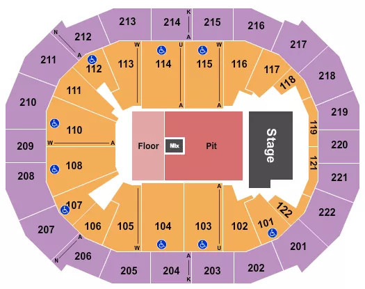 seating chart for Chaifetz Arena - Endstage Large GA Pit - eventticketscenter.com