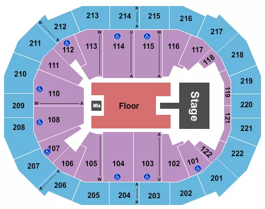 seating chart for Chaifetz Arena - Endstage w/ Catwalk - eventticketscenter.com
