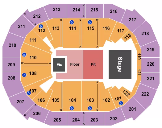 seating chart for Chaifetz Arena - Nathaniel Rateliff - eventticketscenter.com