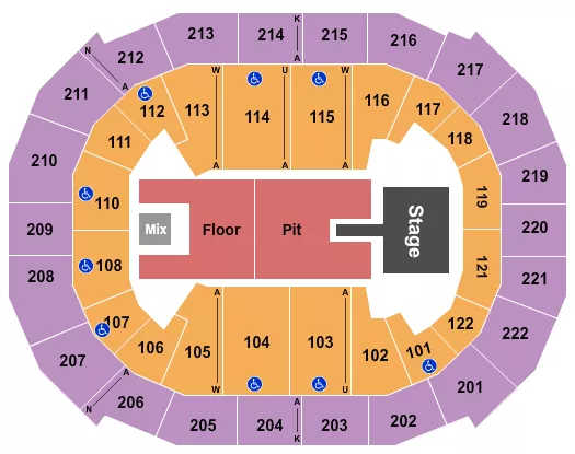 seating chart for Chaifetz Arena - Parker McCollum - eventticketscenter.com