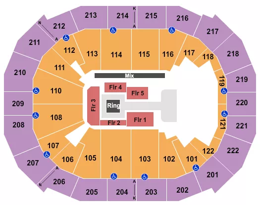 seating chart for Chaifetz Arena - WWE 2 - eventticketscenter.com