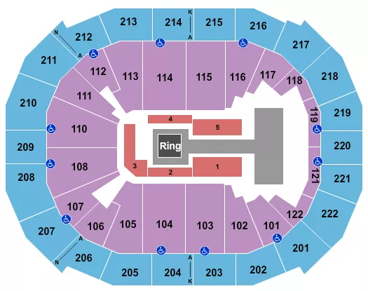 seating chart for Chaifetz Arena - WWE - eventticketscenter.com