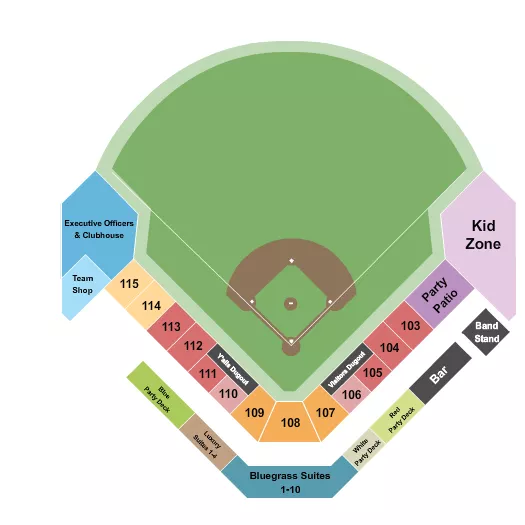 seating chart for Thomas More Stadium - Baseball - eventticketscenter.com