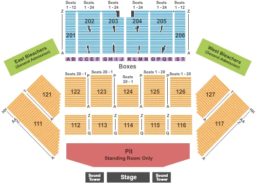 seating chart for Champlain Valley Expo - Endstage Pit - eventticketscenter.com