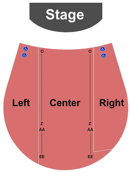 seating chart for Hal Bogle Theatre at Chandler Center for the Arts - AZ - End Stage - eventticketscenter.com
