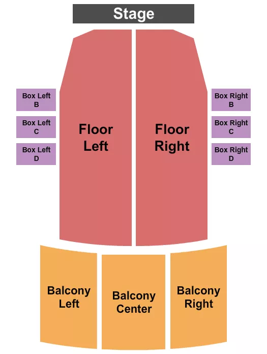 seating chart for Chapel at Masonic Temple Theatre - Endstage - eventticketscenter.com