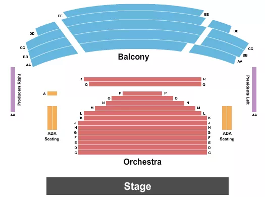 seating chart for Chapman Cultural Center - Endstage - eventticketscenter.com