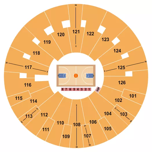 seating chart for Charles Koch Arena - Basketball - TBT - eventticketscenter.com