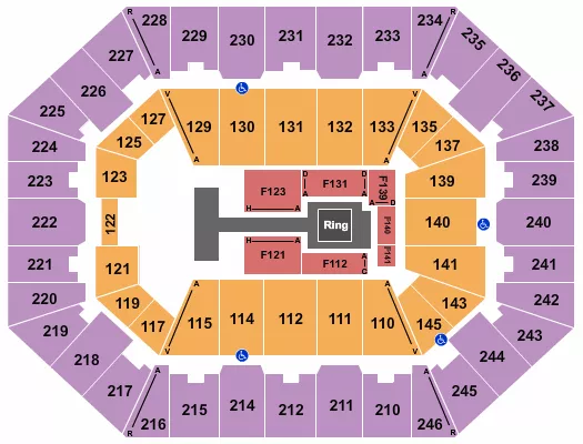 seating chart for Charleston Coliseum & Convention Center - Charleston - All Elite Wrestling 3 - eventticketscenter.com