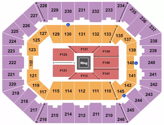 seating chart for Charleston Coliseum & Convention Center - Charleston - Boxing - eventticketscenter.com