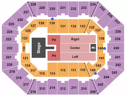 seating chart for Charleston Coliseum & Convention Center - Charleston - Parker McCollum - eventticketscenter.com