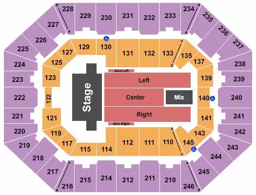 seating chart for Charleston Coliseum & Convention Center - Charleston - TSO - eventticketscenter.com