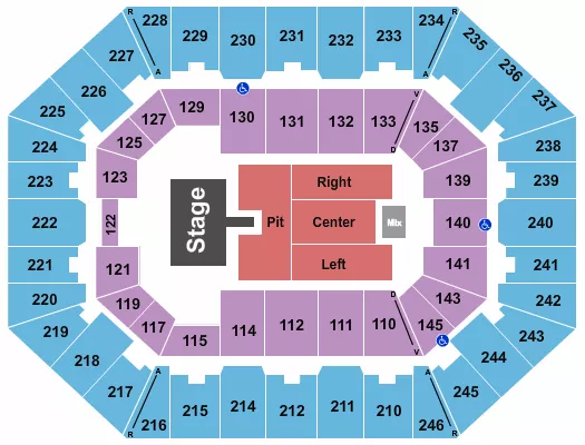 seating chart for Charleston Coliseum & Convention Center - Charleston - Ella Langley - eventticketscenter.com