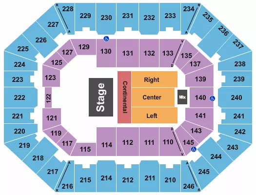 seating chart for Charleston Coliseum & Convention Center - Charleston - Half House 3 - eventticketscenter.com
