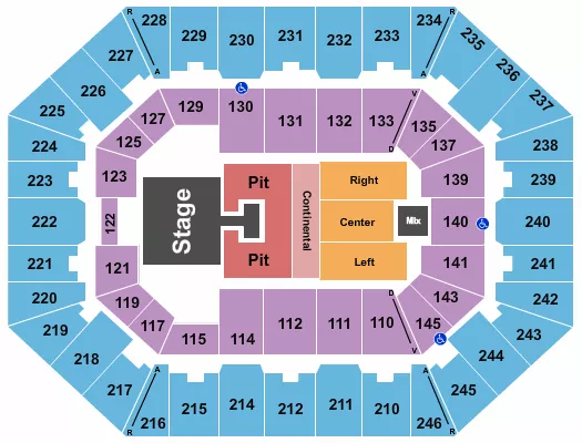 seating chart for Charleston Coliseum & Convention Center - Charleston - Jason Aldean 1 - eventticketscenter.com