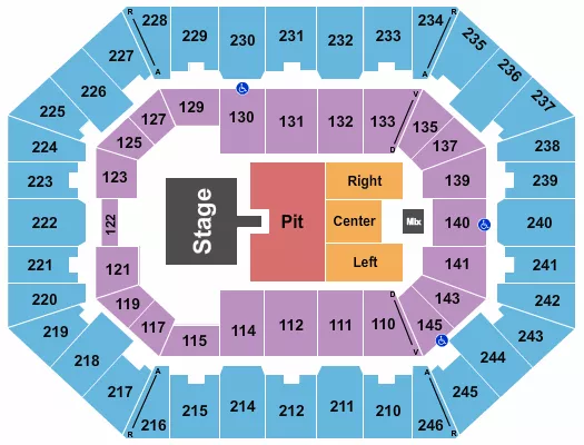 seating chart for Charleston Coliseum & Convention Center - Charleston - Jon Pardi - eventticketscenter.com