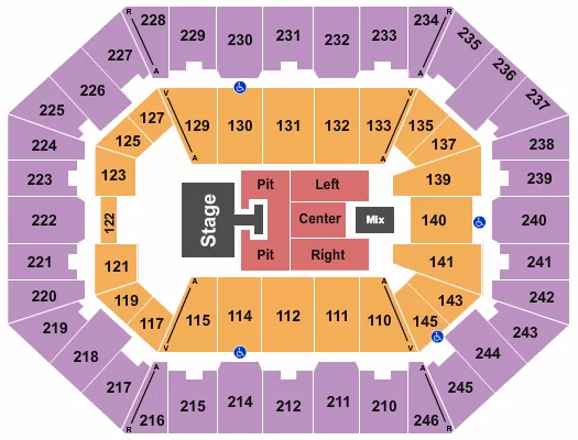 seating chart for Charleston Coliseum & Convention Center - Charleston - Jordan Davis - eventticketscenter.com