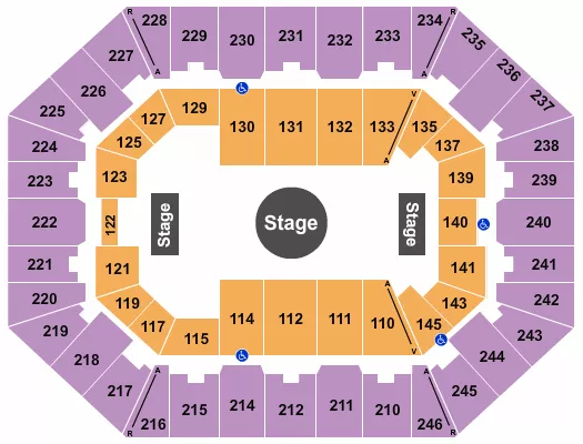seating chart for Charleston Coliseum & Convention Center - Charleston - Ringling Bros Circus - eventticketscenter.com