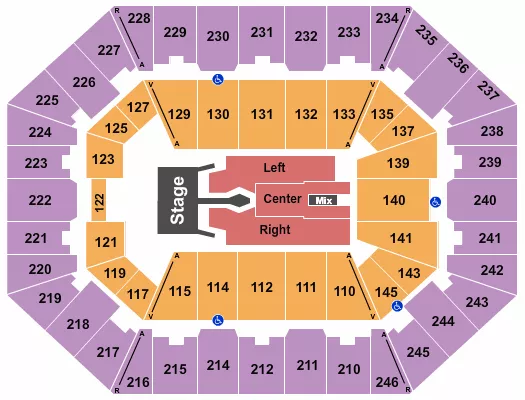 seating chart for Charleston Coliseum & Convention Center - Charleston - Tim McGraw - eventticketscenter.com
