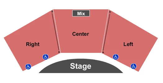 seating chart for Charlie White Theatre - Endstage - eventticketscenter.com