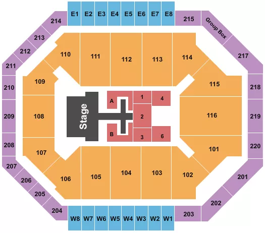 seating chart for Chartway Arena at Ted Constant Convocation Center - Chris Tomlin - eventticketscenter.com