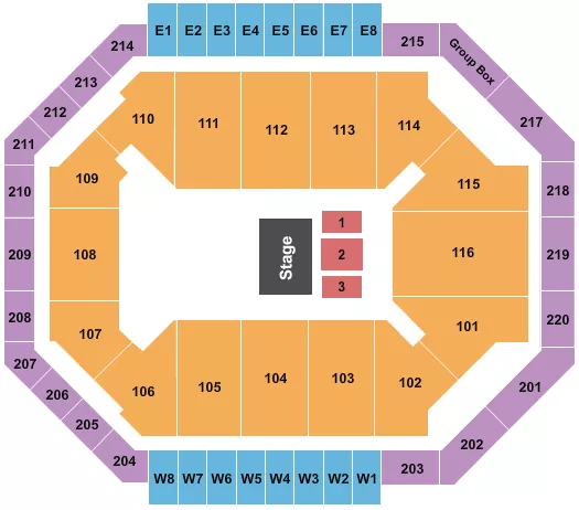 seating chart for Chartway Arena at Ted Constant Convocation Center - Disney Jr - eventticketscenter.com