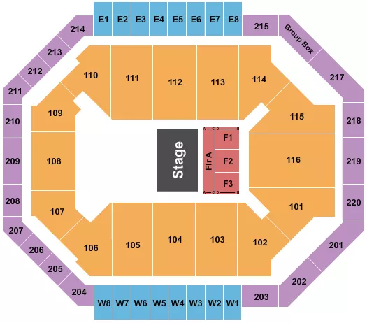 seating chart for Chartway Arena at Ted Constant Convocation Center - Halfhouse RSV - eventticketscenter.com