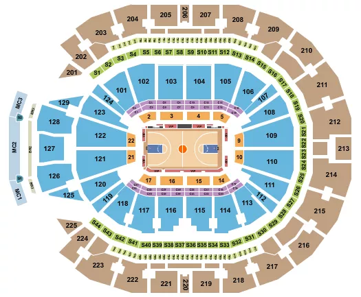 seating chart for Chase Center - Baskteball RO - eventticketscenter.com