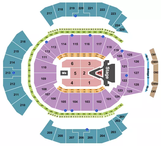 seating chart for Chase Center - Aerosmith 2023 - eventticketscenter.com