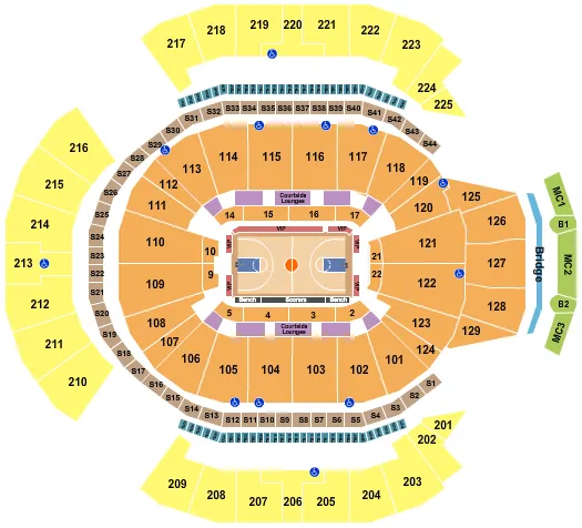 seating chart for Chase Center - Basketball 2 - eventticketscenter.com