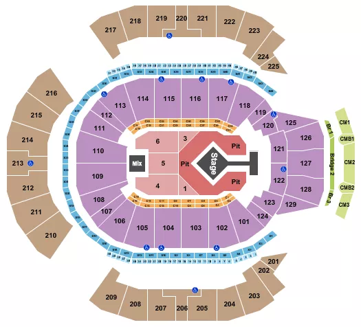 seating chart for Chase Center - Blink 182 - eventticketscenter.com