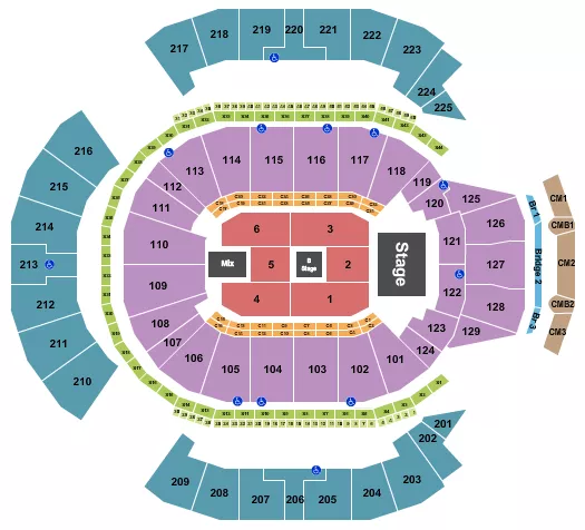 seating chart for Chase Center - Cyndi Lauper - eventticketscenter.com